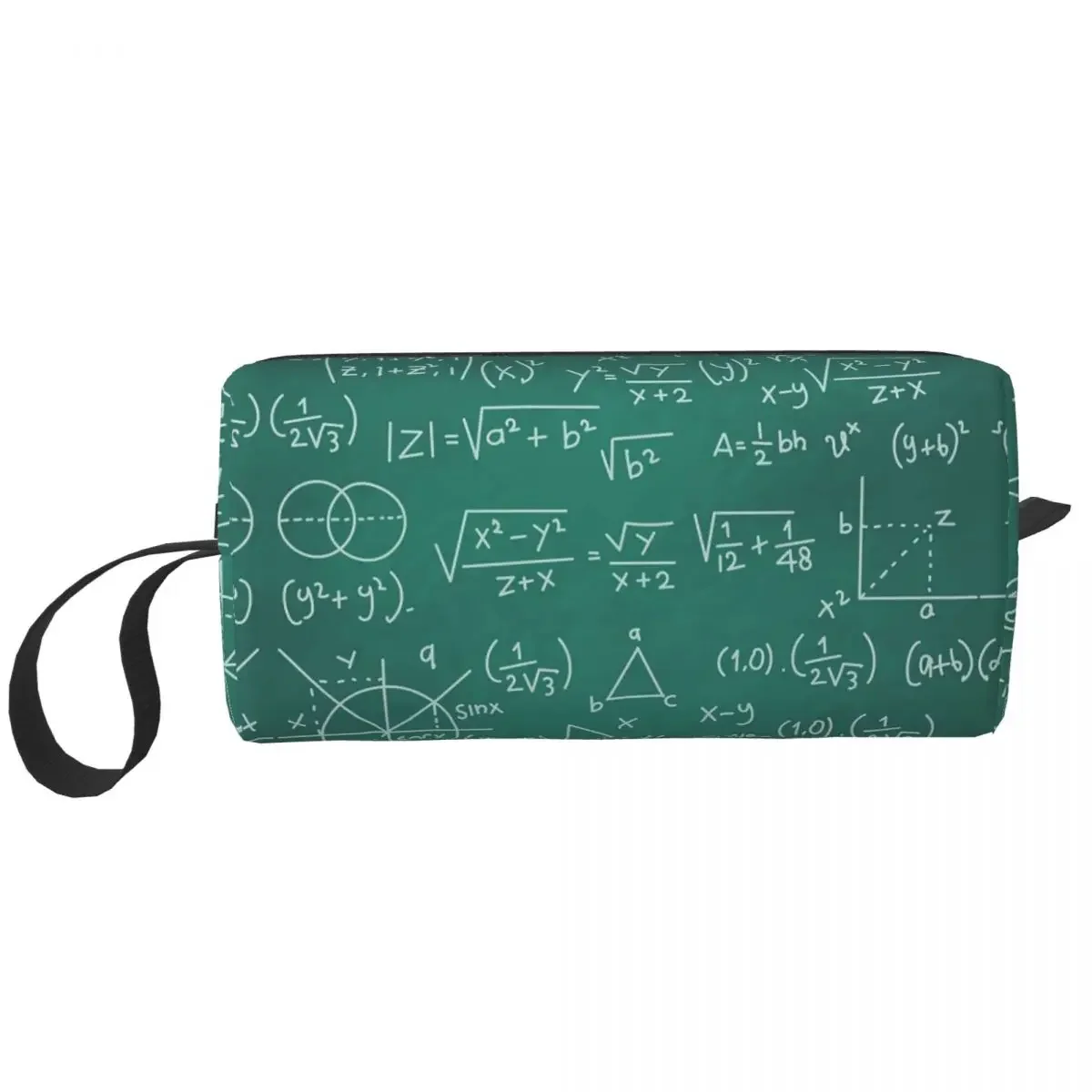 Math Formulas Chalkboard School Geek Makeup Bag Cosmetic Dopp Kit Toiletry Cosmetic Bag for Women Beauty Travel Pencil Case