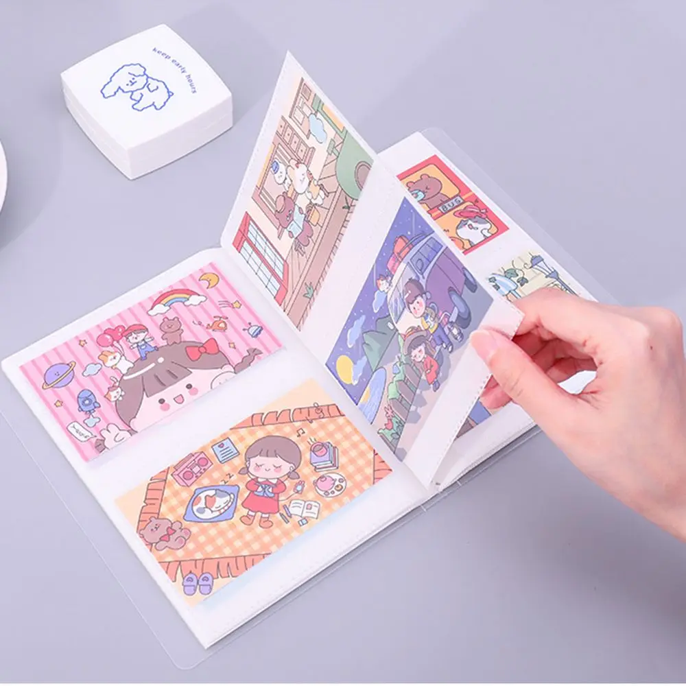 Showing Book Wear Resistant Large Capacity Postcard Empty Storage Case Photo Storage Book Photo Collection Transparent Album