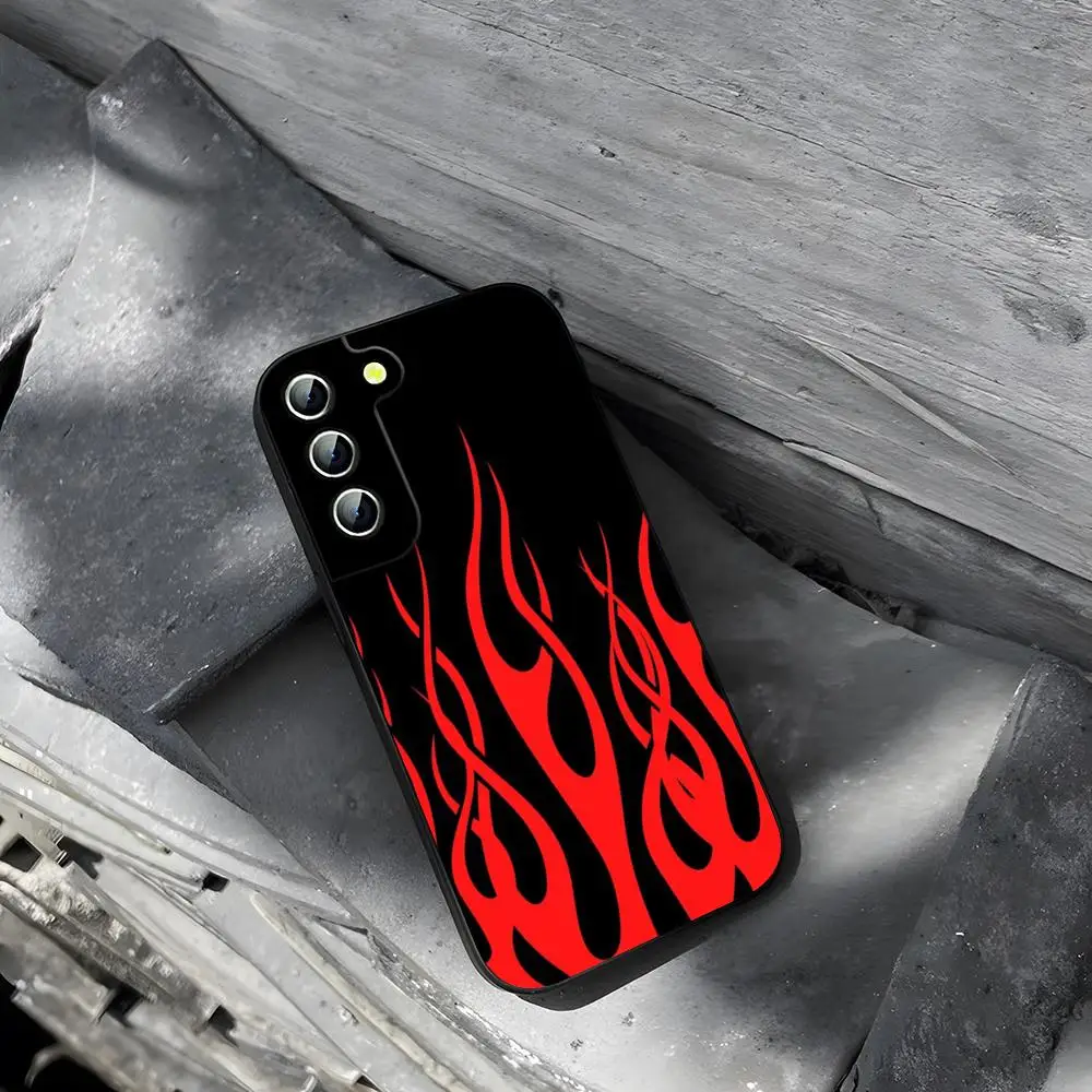 Fashion Flame Pattern Phone Case For Samsung Galaxy S23 S21 S22 S20 S30 Ultra Fe S10 S8 S9 Note 20 10 Pro Plus Shell Coque