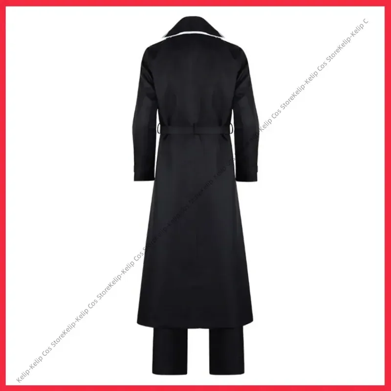 LQAnime-Disfraz de exorcista azul Okumura Yukio, gabardina larga negra, camisa, uniforme, peluca, traje de Carnaval de Halloween para hombre adulto