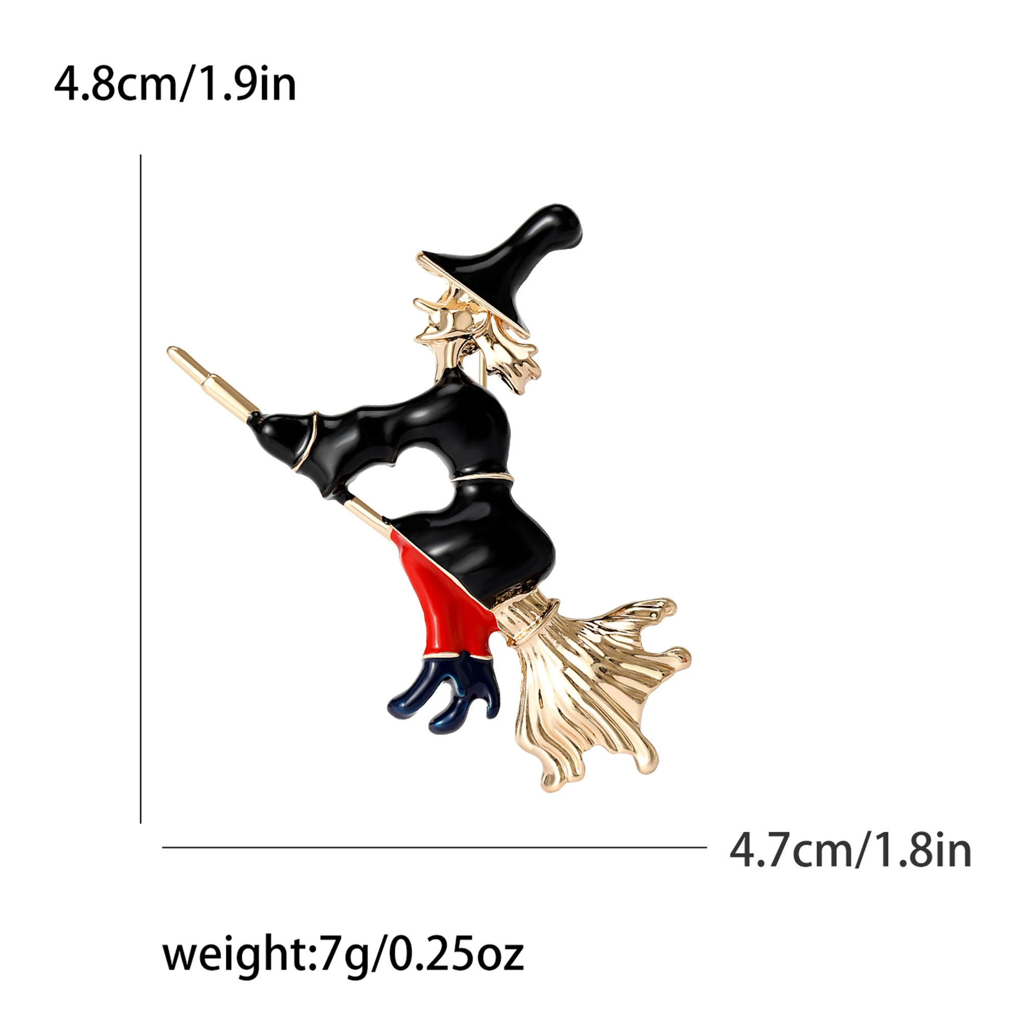 Beaut&Berry Halloween Witch Hat Brooches for Women Unisex Witch Pins Friends Party Gifts Banquet Jewellery Accessories