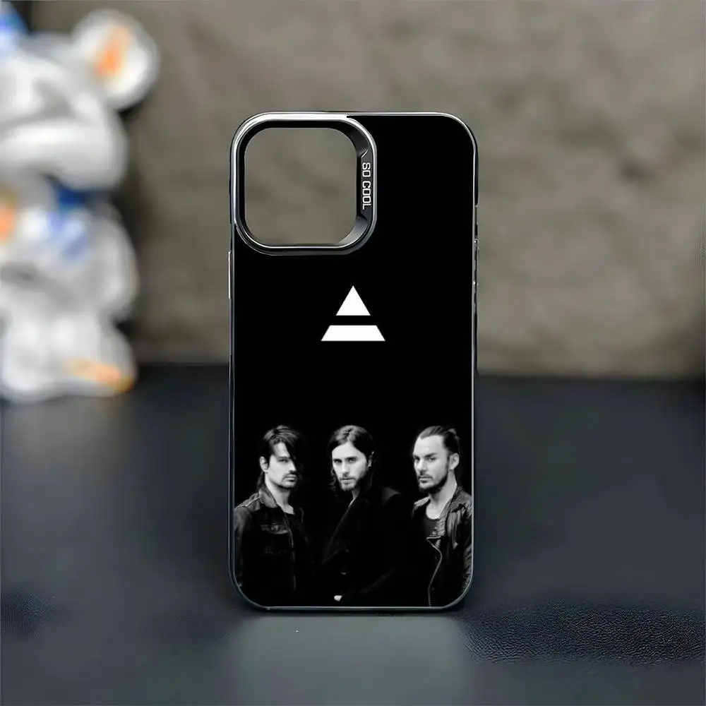 Чехол для телефона 30 Second To Mars 30 STM для iPhone 17,16,15,14,13,12,11 Plus, черный матовый противоударный чехол Pro Max
