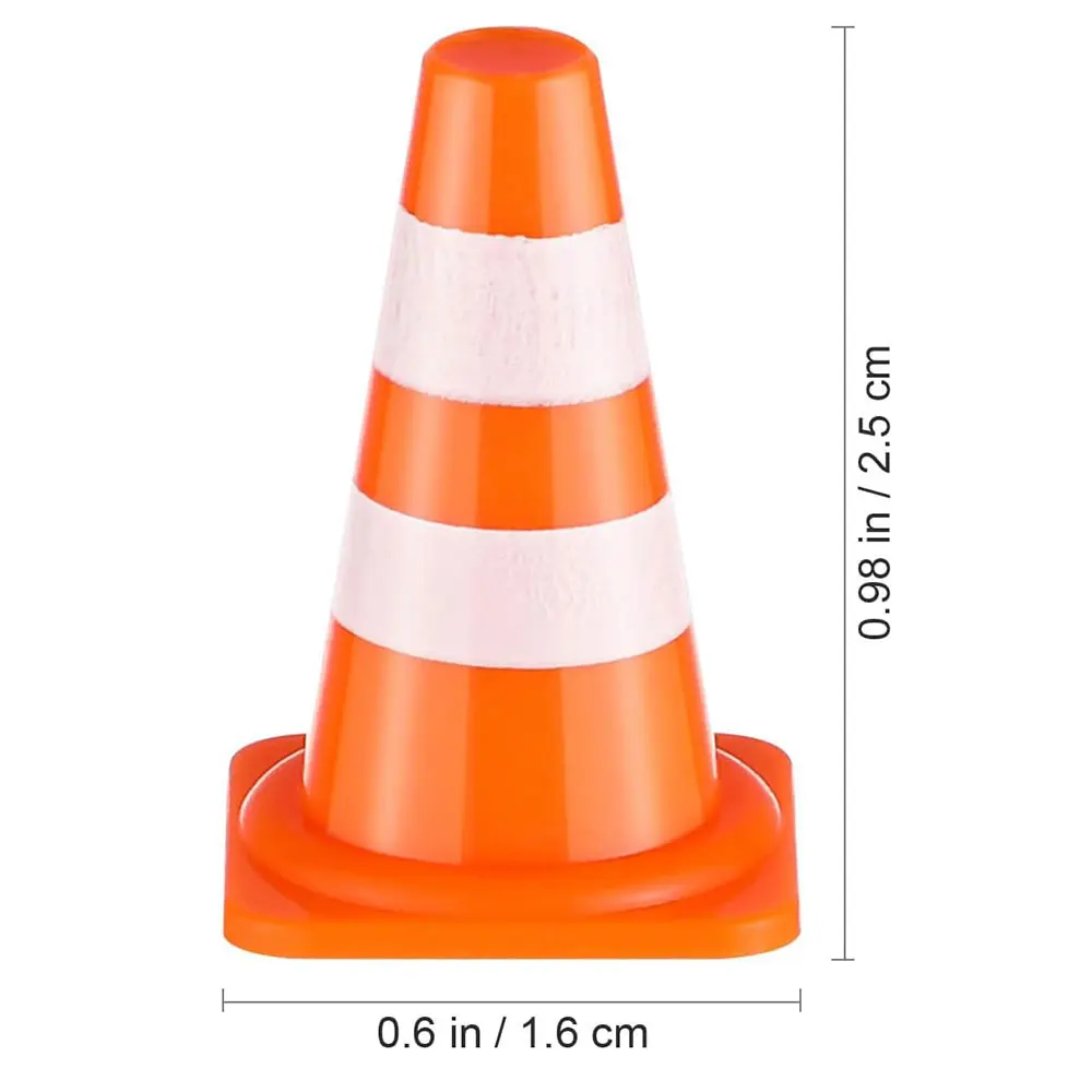 10/20Pcs Mini Traffic Cones Play Traffic Signs Safety Cones Mini Road Signs, Home Desk Ornament Micro Landscape Decoration