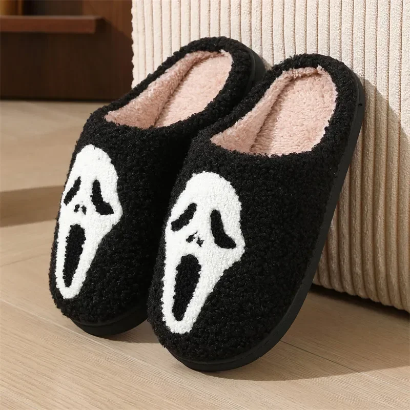 Herbst Winter Halloween Hausschuhe Damen Indoor Rutschfeste Warme Baumwoll-Pantoffeln Leichte Weiche Plüsch-Slides Übergrößen – Detail 16