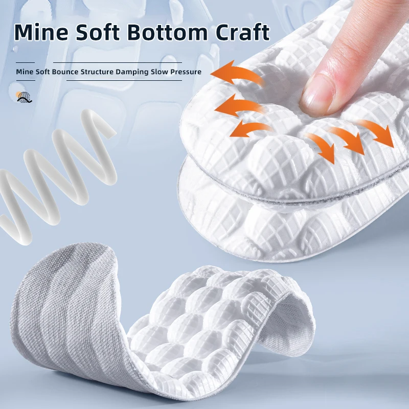 

1 Pair Soft 4D Massage Arch Support Insoles Latex Sports Pads For Running Basket Shoes Sole Orthopedic Inserts Unisex