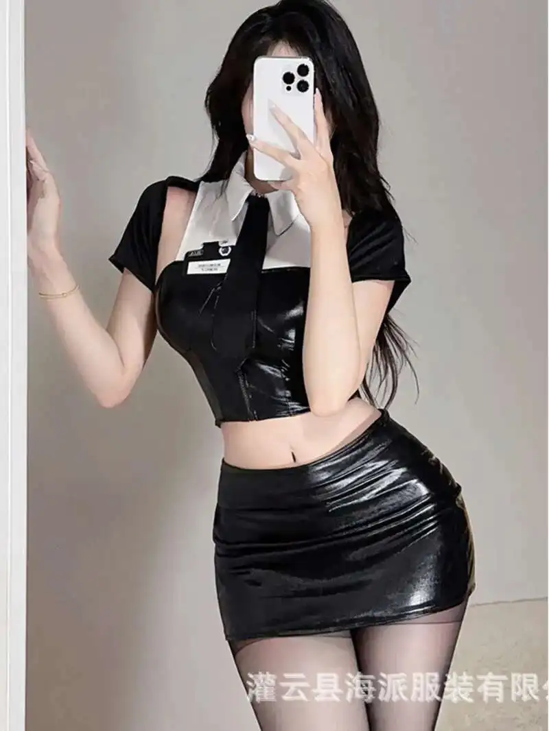 

Sexy Policewoman Hot Motorcycle Professional Secretary Role-playing Hot Nightclub Hip Hugging Shorts Sets Elegant Beautiful ZD3Y