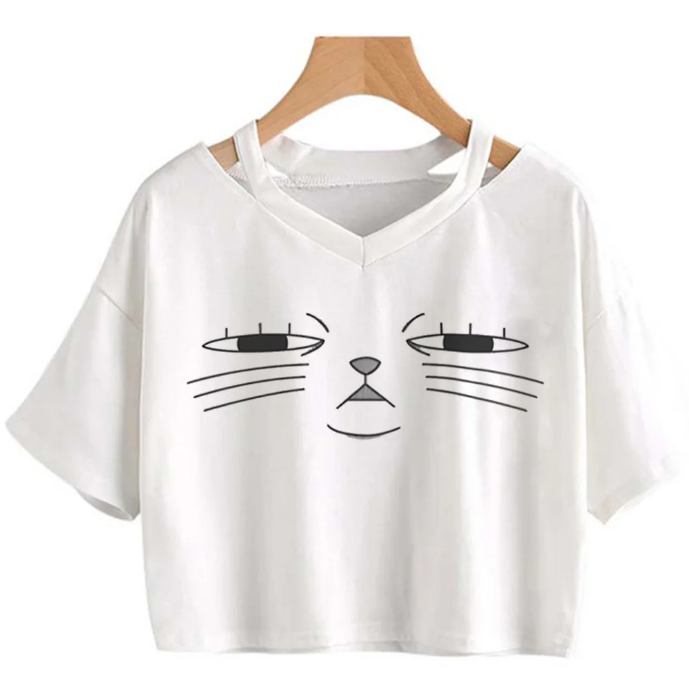 

Dandadan Turbo Granny Cat укороченный топ 2025 Harajuku Slim Fit милая кокетка Эстетические милые летние винтажные женские футболки