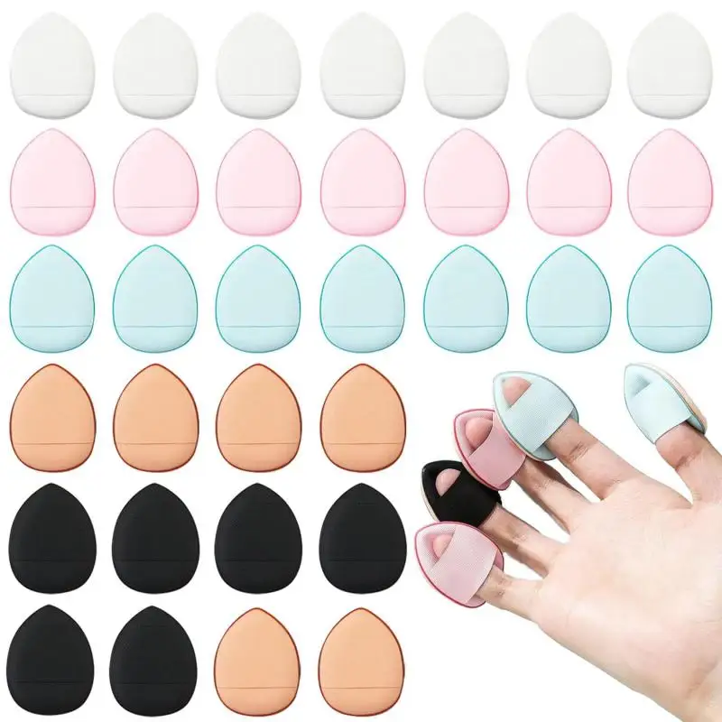 25pcs Makeup Puff Triangle Makeup Bubble Finger Soft Makeup Puff Set Sponge Mineral Powder Body Powder Makeup Foundation Makeup