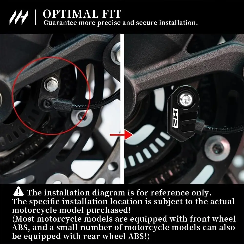 Motorcycle ABS Sensor Guard for Ninja H2R 2016-2024 Z H2 2020-2024 Z H2 SE 2021-2024 Ninja H2 2016-2024 CNC Aluminum Accessories image 2