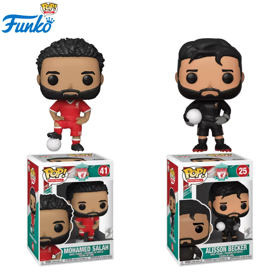 

Funko Pop Premier League Liverpool Football Club Alisson Becker Mohamed Salah Peripheral Figurines Toy for Boys Gift Collectible