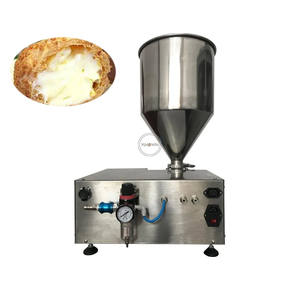 

Pneumatic Jam Butter Puff Core Injection Bread Filling Machine Used for Biscuit Bread Pastry with Different Head Options