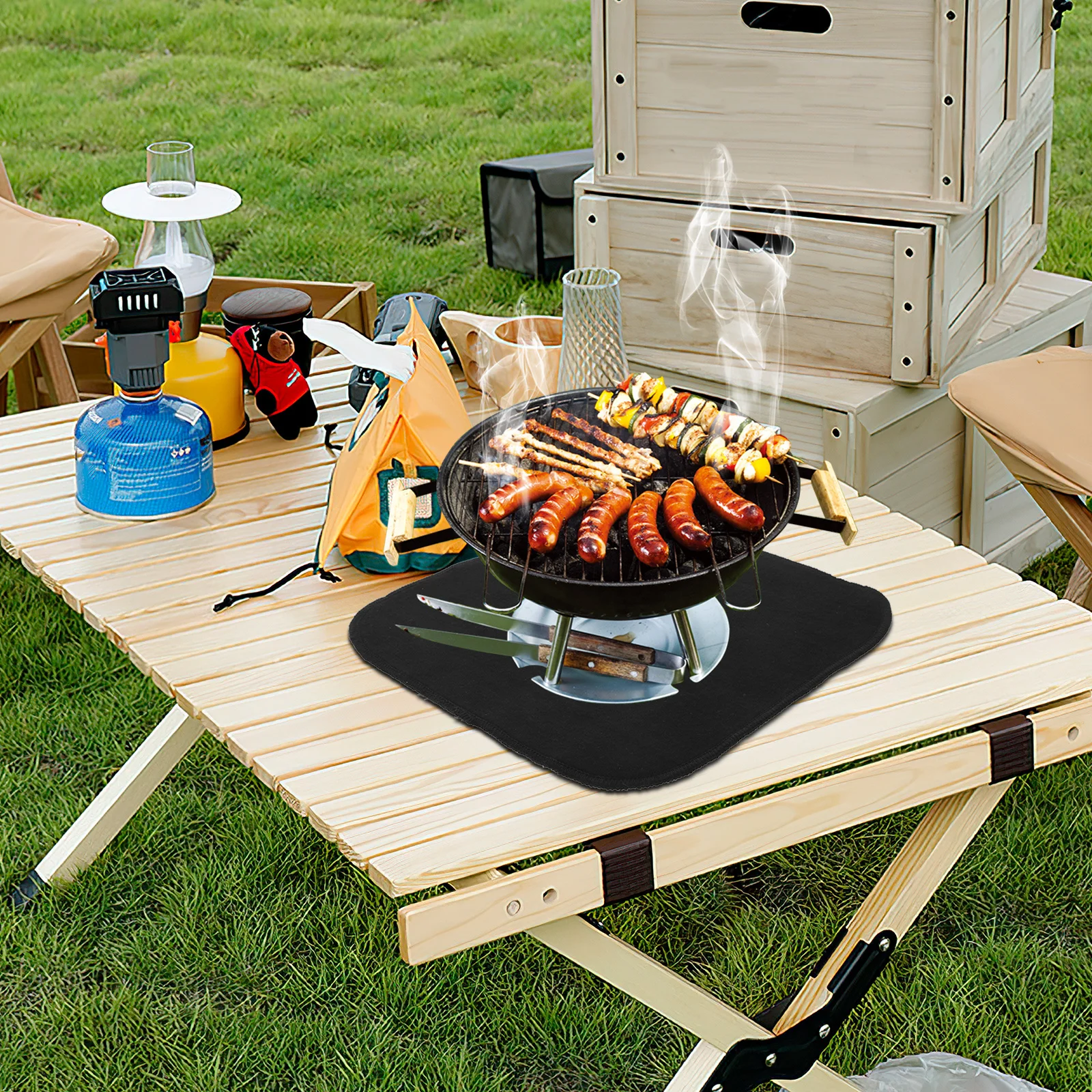 دائم لحام حصيرة 30x30 سنتيمتر بطانية مقاومة للحريق لهب المواد مقاومة للحرارة لحام ملحق سهلة الحفاظ على #3