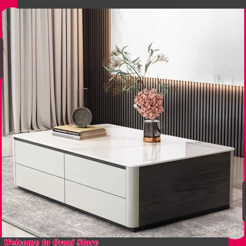 

Modern Simplicity Coffee Table Oblong White Premium Storage Coffee Tables Wood Nordic Mesa Auxiliar Salon Home Furniture