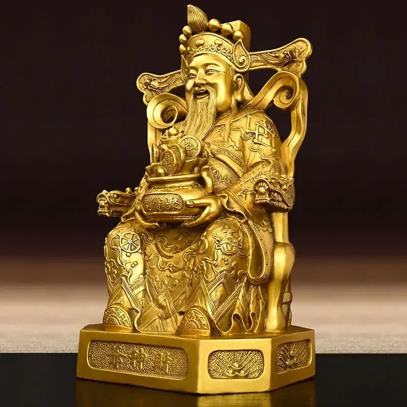 Copper God of Wealth Ornaments Home Office Desktop Decor Pot of Treasures Home Store Gifts - view 4