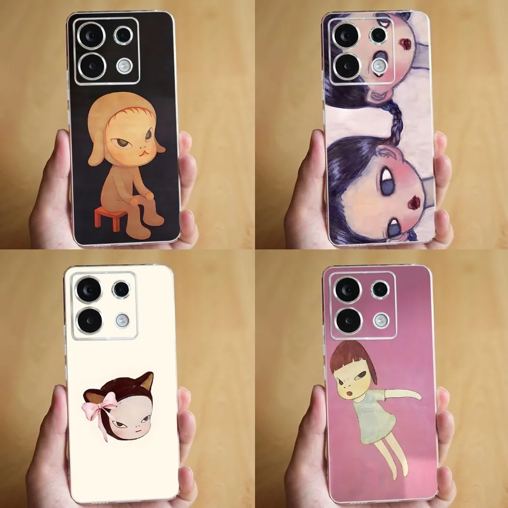 Y-Yoshitomo-ES Nara Phone Case For Xiaomi 11 Redmi Note 11 5G 8T 9A 9 10T Note8Pro Note9 12SUltra Transparent Case