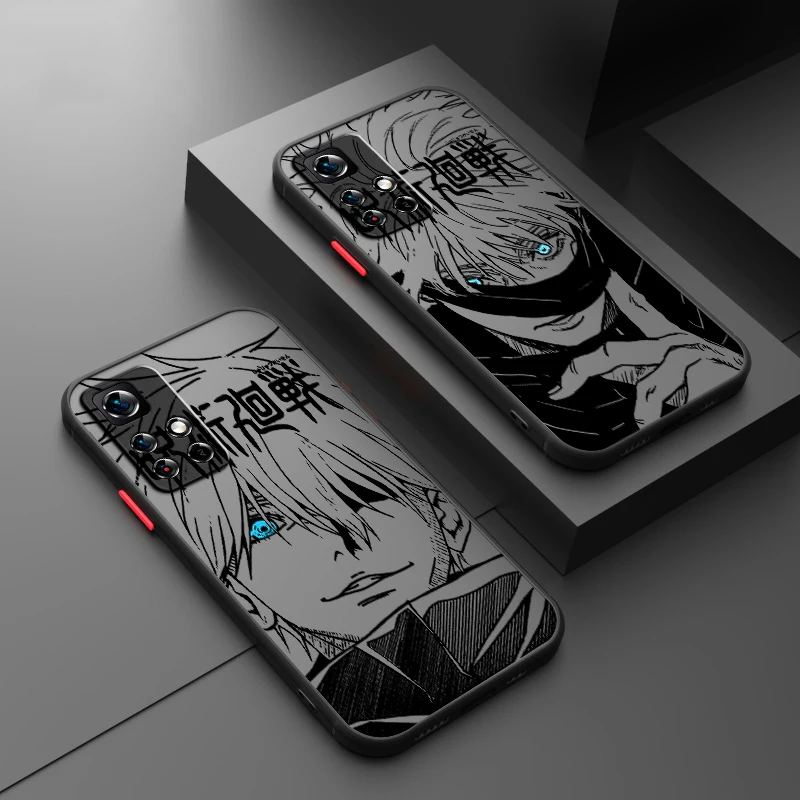 Satoru G-Gojo J-Jujutsu Kaisen Frosted Translucent For Redmi Note 13 12 12S 12T 11 11T 11E 10 10S 9 Pro Plus 5G Back Phone Case