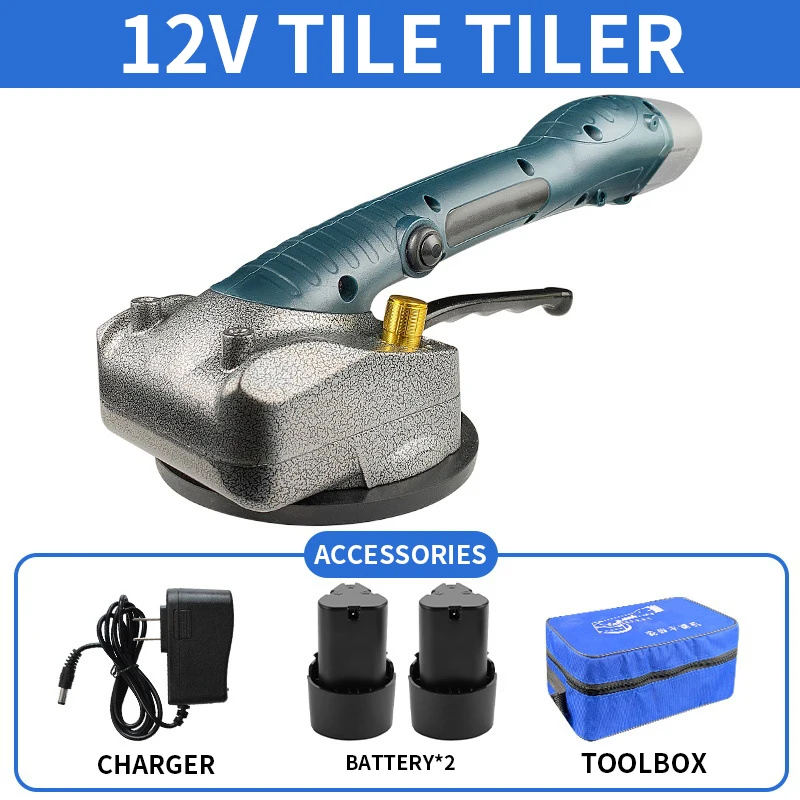 12V Tile Tiling Machine Wall Floor Tiles Laying Vibrating Tool with 100*100mm Suction Cup