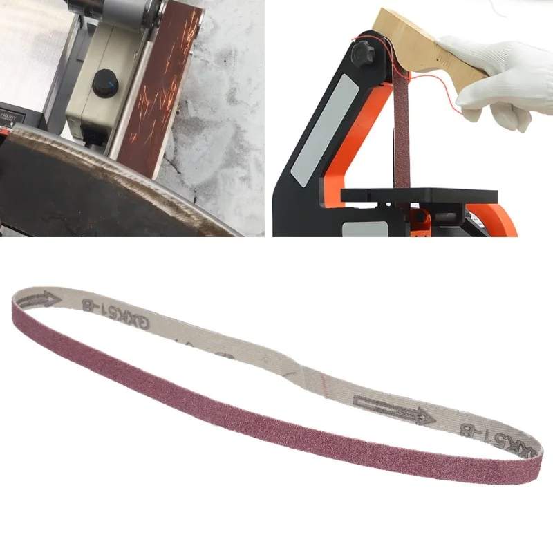 10PCS Sanding Belt Aluminium Oxide Sandpaper Sander Abrasive Band Strap 533 X 9mm