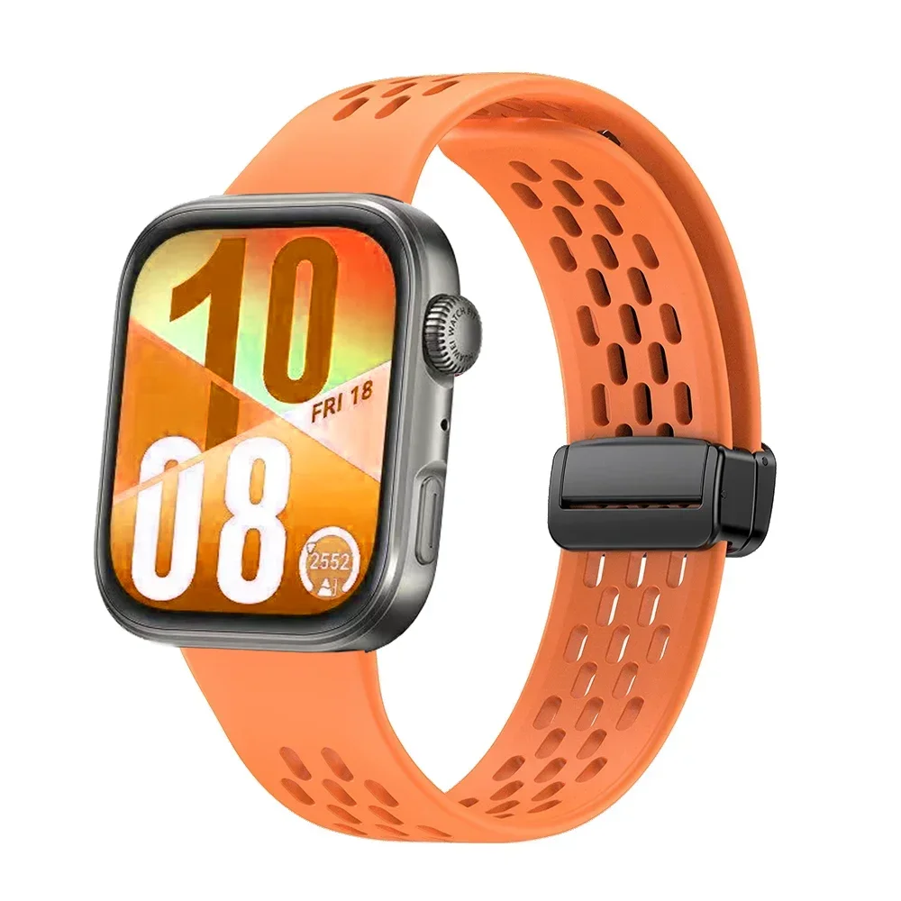 Магнитный силиконовый ремешок для Huawei Watch Fit 4 Fit 3, спортивный браслет, браслет для Huawei Watch Fit 4 Pro, аксессуары для ремня Correa