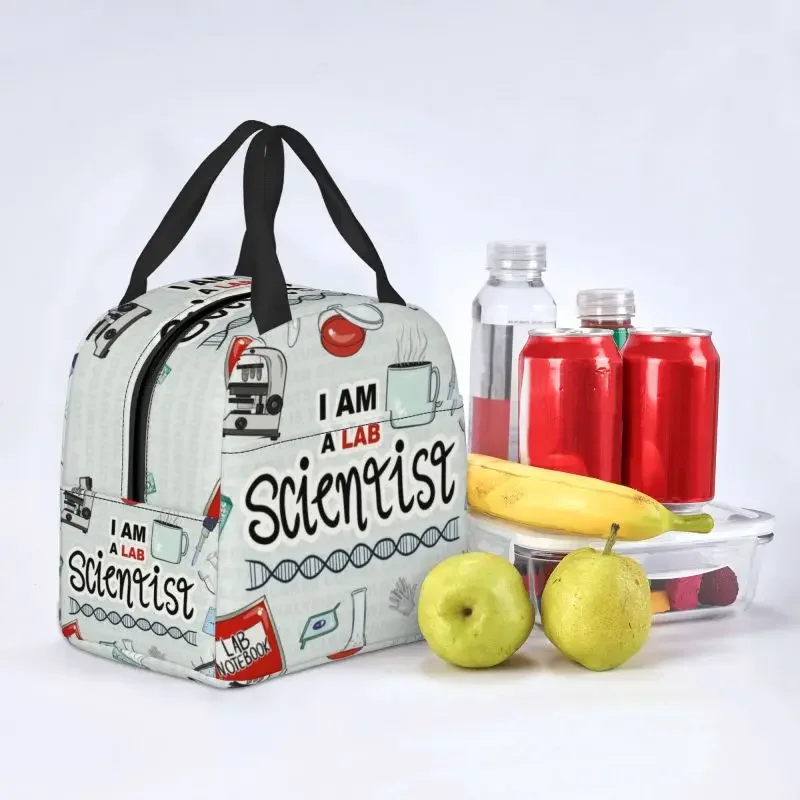 I Am A Scientist Thermal Insulated Lunch Bag Science Physics Chemistry Microbiology Portable Lunch Tote Multifunction Food Box