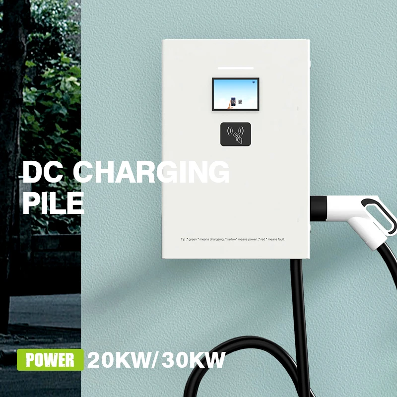 Ccs Type 2 Drie Fase 5 Draad Draagbare Auto Laadstation Muur Gemonteerde 20KW Dc Ev Charger