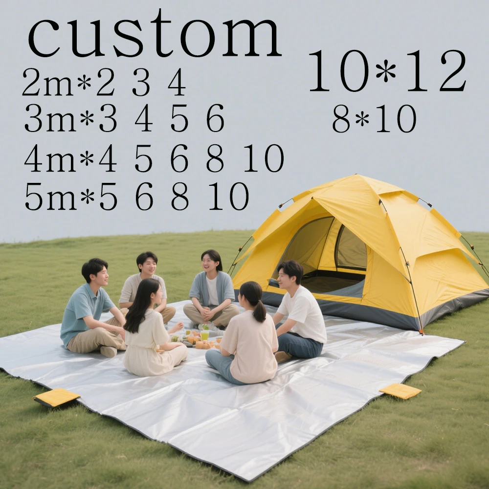 Large Camping Mat Custom 3x5 6 4 8m*8 10 12 Sun Shade Sail Outdoor Tent Awning Camp Supplies Trpaulin Waterproof Tarp Rain Cover