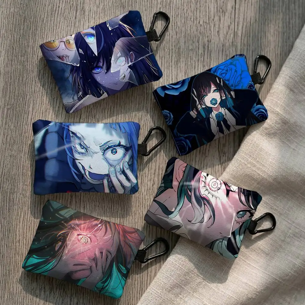 Cartoon A-Ado Cool Singer Everyday Oxford Cloth Zipper Coin Purse - Lightweight Card Holder & Hanging Key Pouch