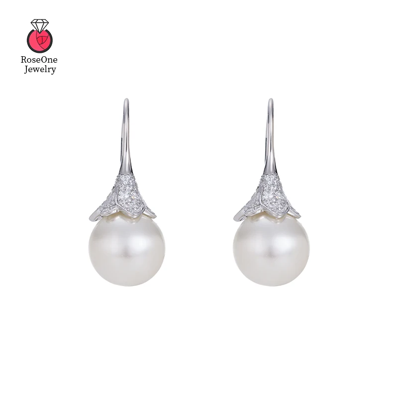 RoseOne Jewelry Elegant and Fashionable Women's Water Drop Pearl Earrings Wedding Jewelry Birthday Gifts