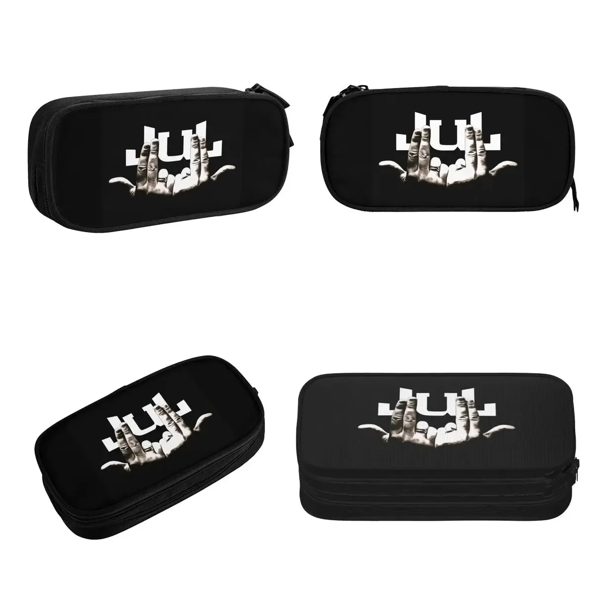 Jul Hand Symbol Pencil Cases Large Storage Pen Bags Pen Box Pencil Pouch For Boys Girls Students Stationery School Office