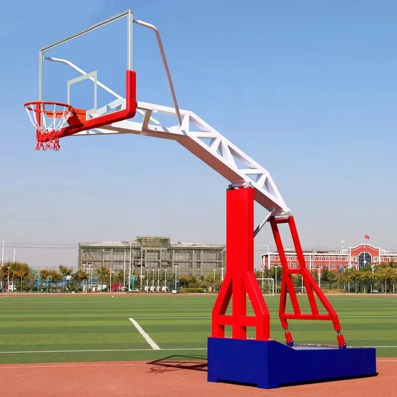 اللوحة الخلفية الزجاجية في الهواء الطلق كرة السلة هوب آخر داخلي حامل معدني محمول الكبار هوب للتدريب اليومي رائجة البيع #1