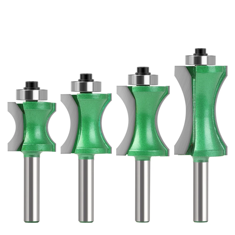 Imagem -02 - Convexa Afiação Bits para Madeira End Mill Ferramenta de Carpintaria Fresa mm Shank Meio Bit Redondo Industrial Grade 1pc