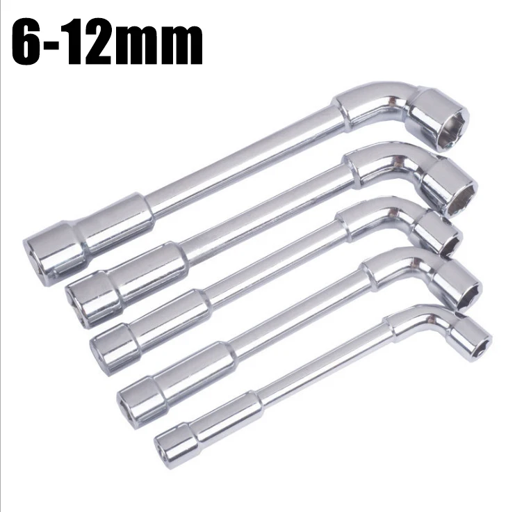 

1pcs L Type Pipe Perforation Elbow Mini Wrench Set L Shaped Double Head Hex Socket Metric Wrench Kit 6 Point 6 7 8 9 10 11 12mm