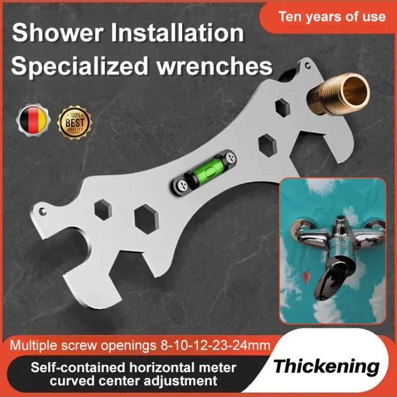 Bathroom special with leveling wrench stainless steel shower screw tool