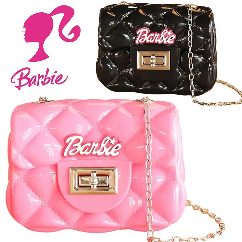 Barbie Fashion Women's Crossbody Bag Mini Shoulder Bag Large Capacity Mobile Phone Coin Purse Cosmetics Storage Small Square Bag