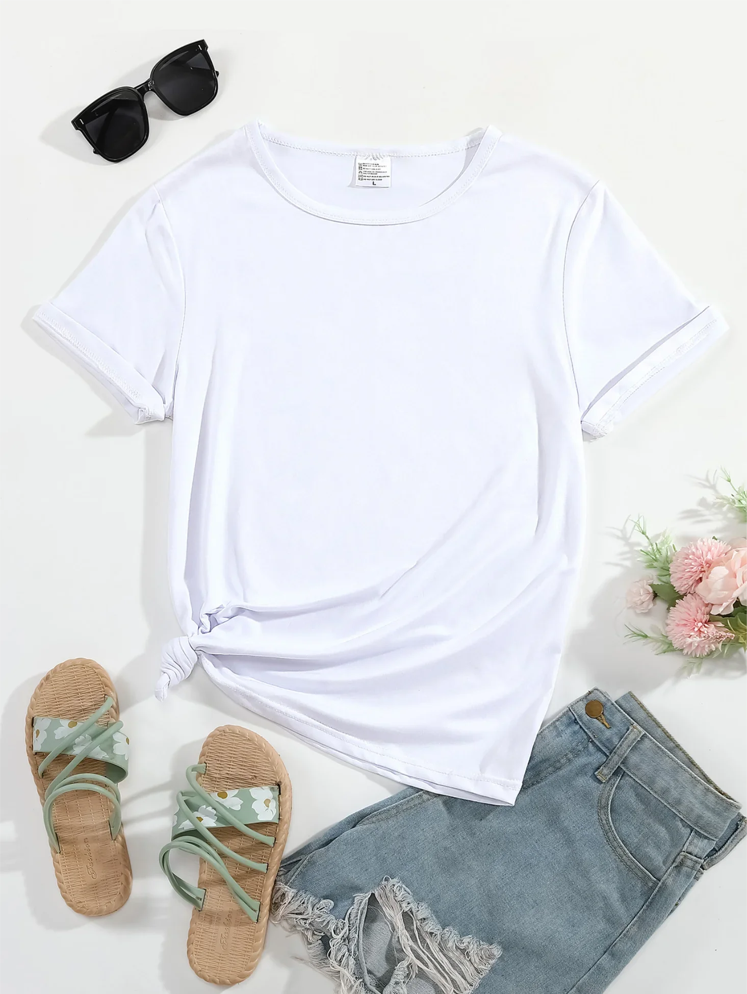 Fashionable New Summer Style Unisex Solid Color Casual Top for Daily Outdoor Sports, Sweat Absorbing Wholesale T-shirt