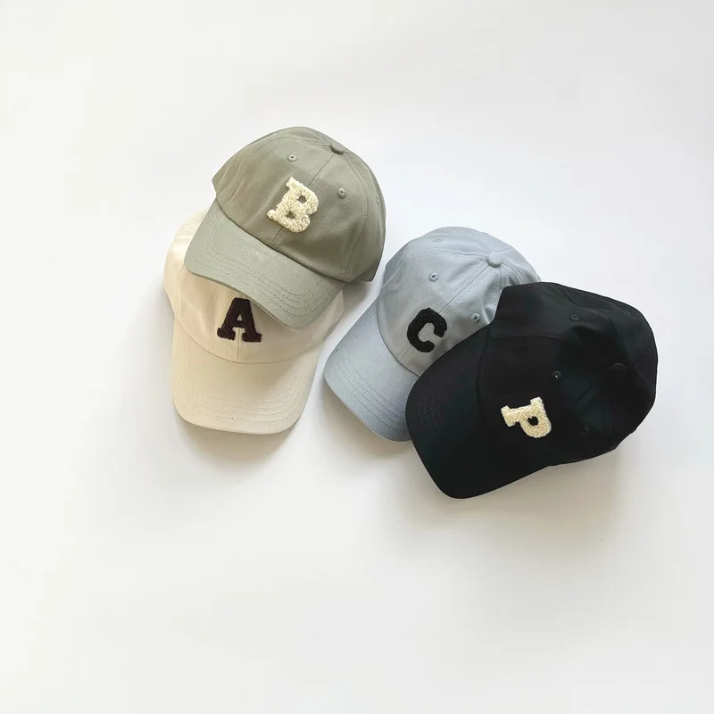 قبعات بيسبول مطرزة بحروف للأطفال ، أشياء أطفال ، ولد ، طفل قبعات غير رسمية ، قبعة واقية من الشمس قطنية للفتيات ، أزياء الصيف #3