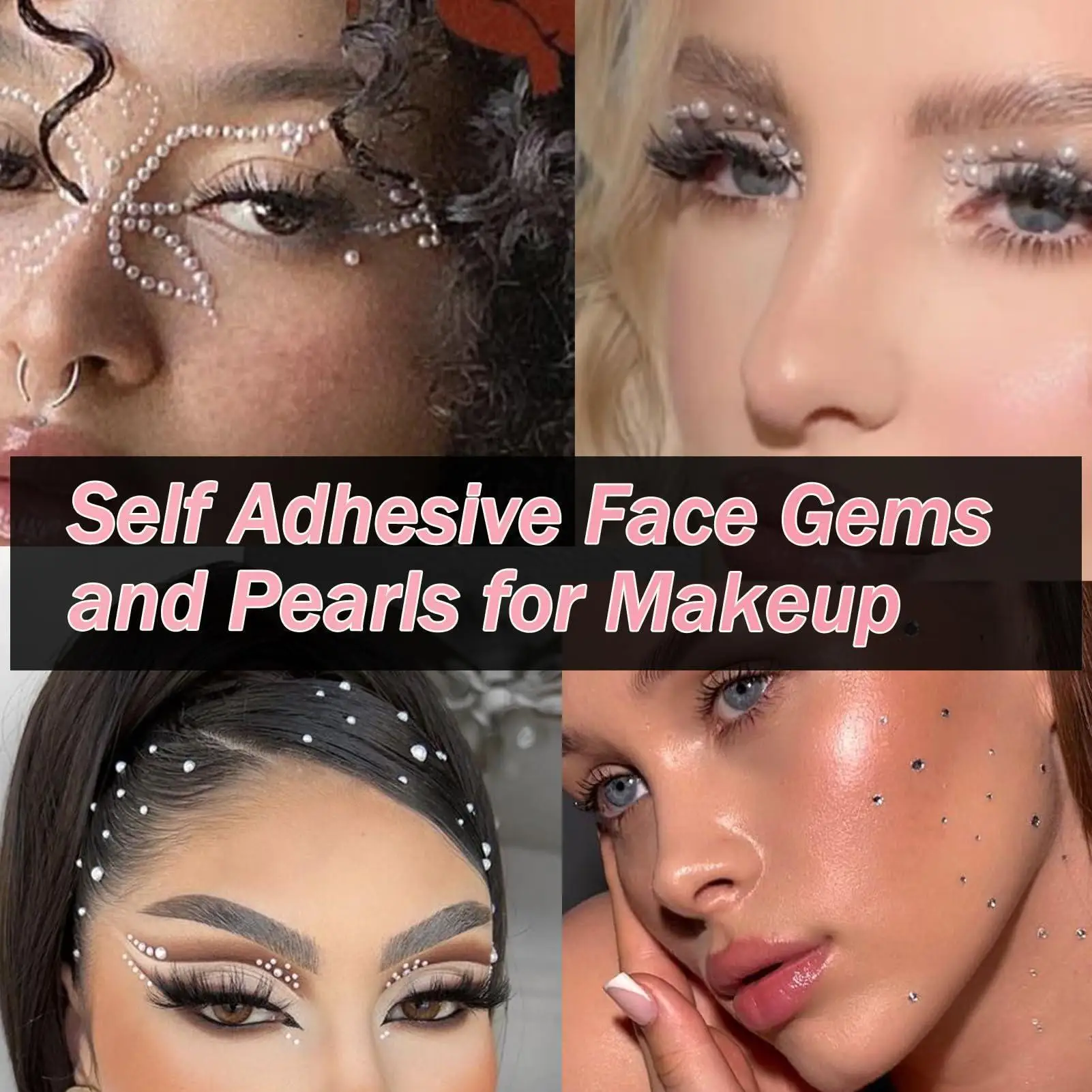 3 Sheets Face Gems Glitter Body Glittery Stereo Gem Stickers With 1pc Tweezers Makeup Rhinestone Stickers DIY Eyes Face Jewels