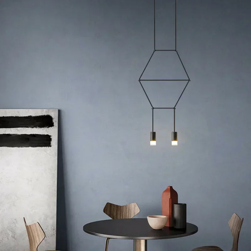 TechHPMinimalist Modern Iron Art Diy Multipoint Pendant Lamp With 5w G9 Led Bulb Living Room Bar Decorative Hanging Lighting