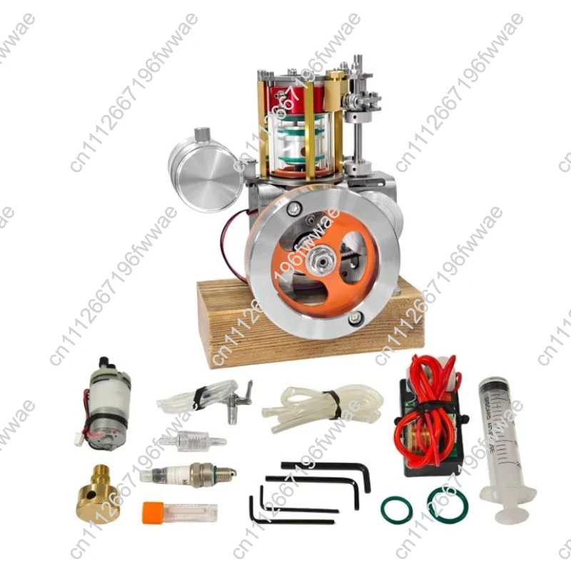 Vertical Water Cooled Engine Model Metal Single Cylinder Four Stroke Internal Combustion Engine DIY Toys Physics Experiment