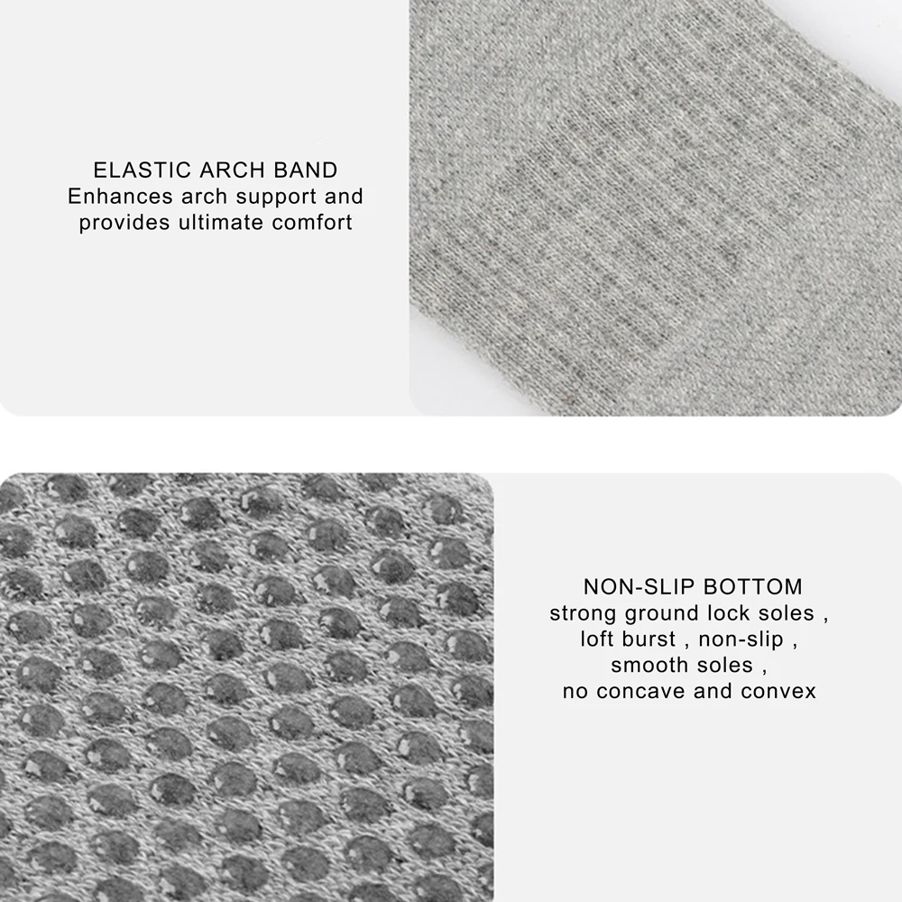 1 PAIRS Solid Cotton Thickened Towel Bottom Women's Sport Non-slip Yoga Socks High Quality Breathable Men Anti Skid Floor Socks