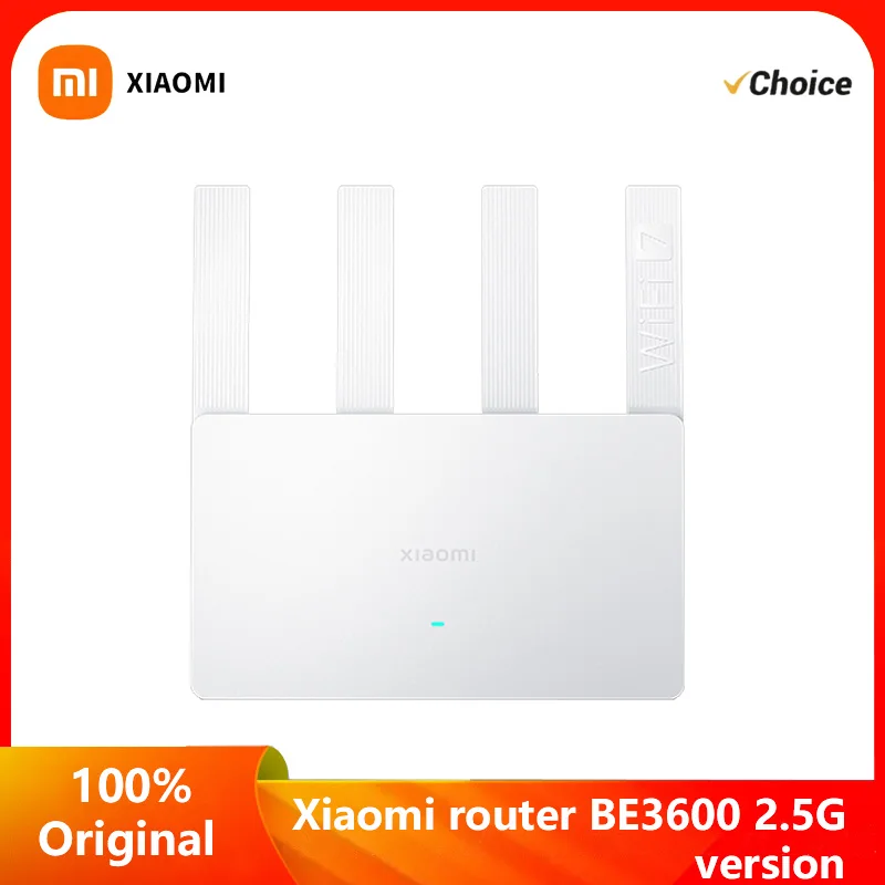 2024 Xiaomi Router BE3600 WiFi7 2.4/5GHz Duan Bands 160Mhz 3570Mbps Mesh Networking Gaming Acceleration 2.5G Ethernet Port