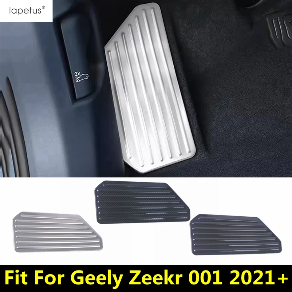 Car Left Foot Rest Pedal Pad Plate Anti Kick Panel Cover Trim Stainless Steel Accessories Fit For Geely Zeekr 001 2021 - 2023