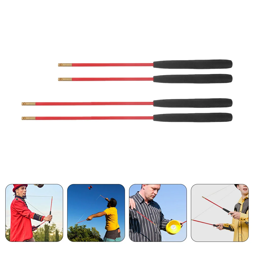 

2 Pairs Diabolo Shaker Acrobatics Juggling Handstick Pole Chinese Sticks Classic Chemical Fiber Bearing Fitness