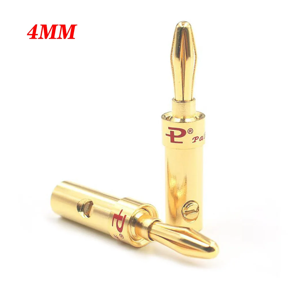 20pcs (red+black)4mm Budweiser Gold Plated Audiophile Speaker Banana Music Speaker Plug Adapter