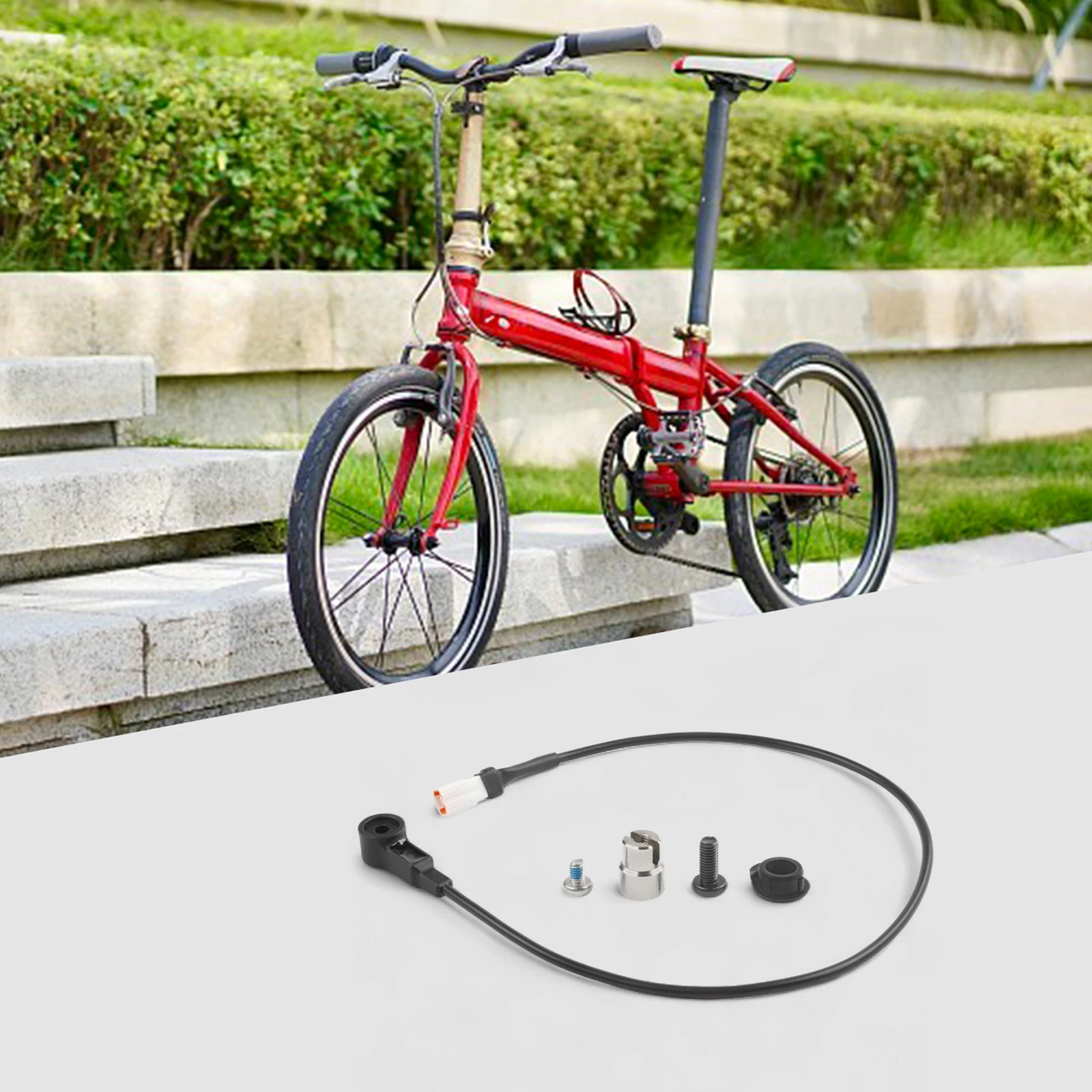 

Черный датчик скорости электровелосипеда, простой в установке кабель датчика, длина датчика скорости двигателя, около 35 см для M420 M400 M620 G510 M300 G330