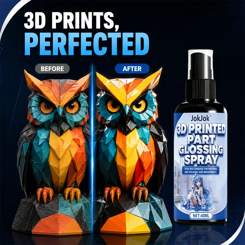 3D Print Polishing Spray 50/100ml –Gloss Finish for PLA,ABS,PETG Models,Miniatures & Props,Enhances Shine,Easy Spray Application