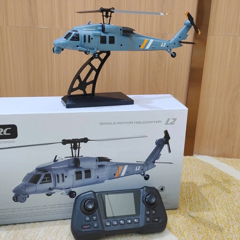 

Радиоуправляемый вертолет 4DRC L2 4CH с камерой 8K, оптическим позиционированием, одиночным пропеллером, 6-осевым гироскопом, военный дрон Apache, игрушка-подарок для детей