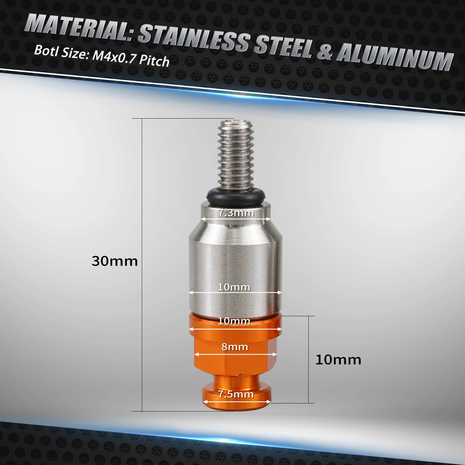 For KTM EXC 300 EXC 350F EXC 450 SX 125 SXF 250 SXF 450 XCW XCFW MXC 125 250 300 350 450 500 M4x0.7 Fork Air Bleeder Valve Scew