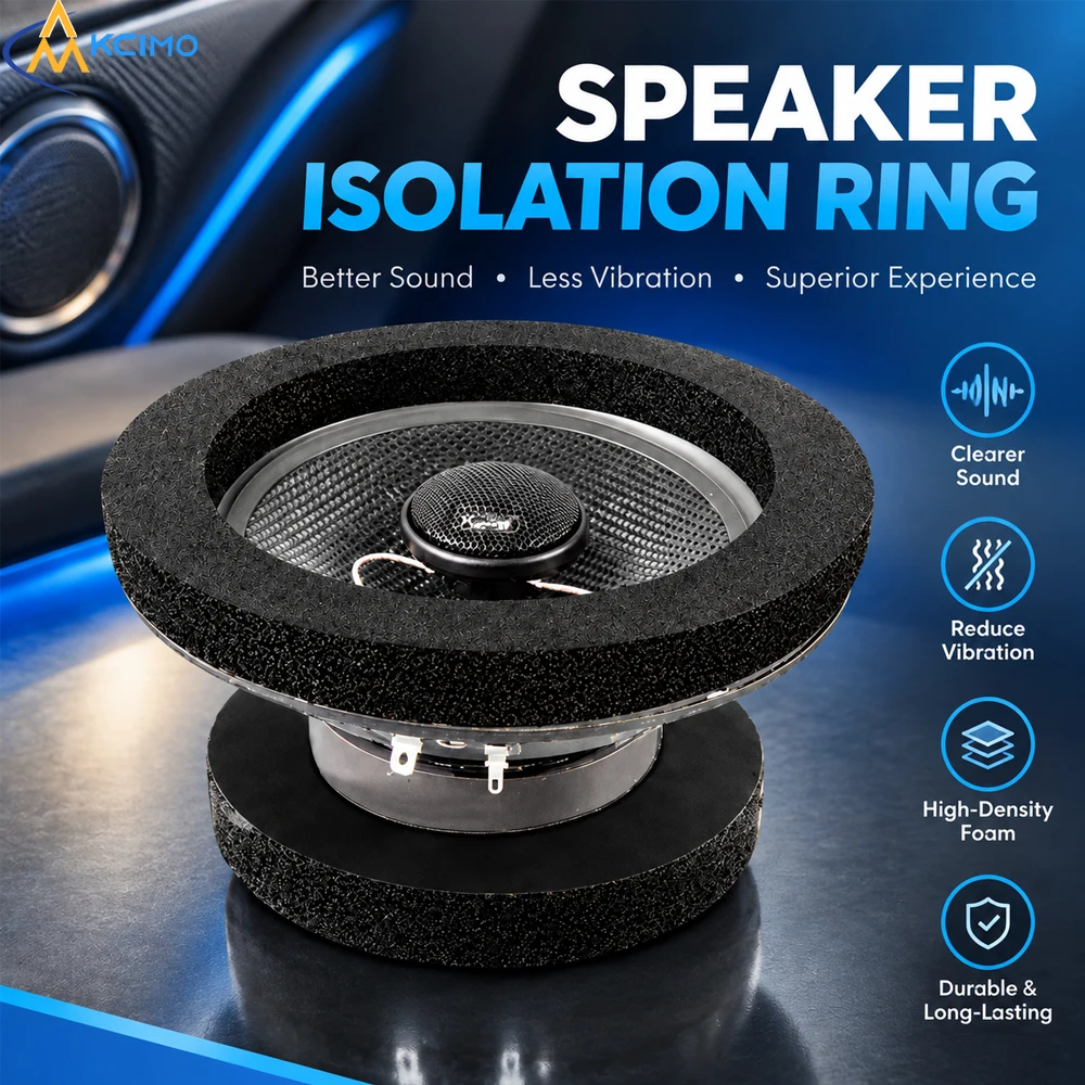 High Density Foam Car Speaker Isolation Ring Audio Insulation Gasket for Auto Stereo Vibration Reduction Clearer Sound Quality