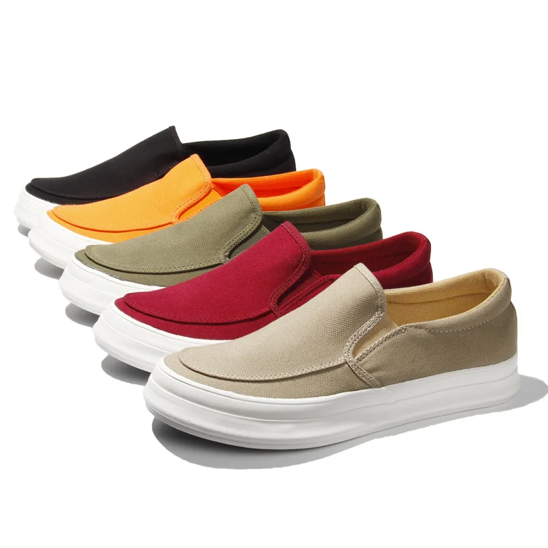 Men Casual Canvas Shoes Autumn New Breathable Soft Slip-On Espadrilles for Men Loafer Sneakers Comfort Low-top Sneakers Footwear